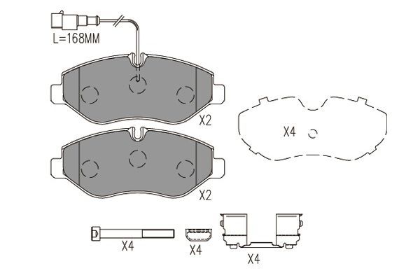 KAVO PARTS Комплект тормозных колодок, дисковый тормоз BP-6612